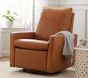 Paxton Swivel Glider Recliner, Leather