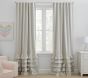 Open Box: Evelyn Linen Blend Ruffle Bottom Blackout Curtain