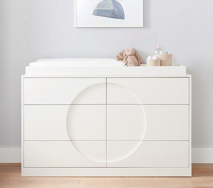 Circle Extra-Wide Dresser &amp; Topper Set