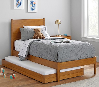 west elm x pbk Mid Century Bed Trundle Set Pottery Barn Kids