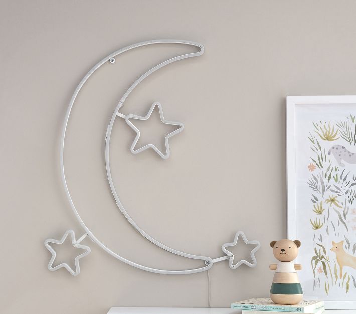 Adorable Star, Moon and Rainbow shops LED Light Sign Bundle Set