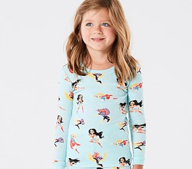 Glow in the Dark Supergirl Tight Fit Kids Pajamas Pottery Barn Kids