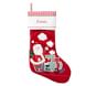 Santa &#38; Train Quilted Stocking