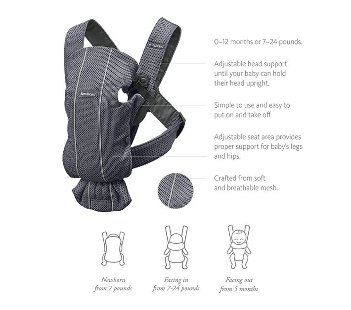 BABYBJORN 3D Jersey Mini Baby Carrier Pottery Barn Kids