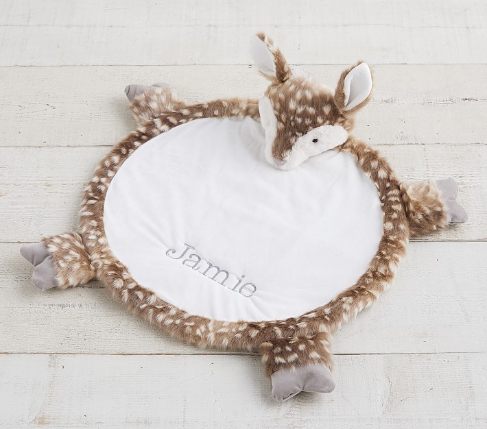 Fawn Faux-Fur Plush Play Mat