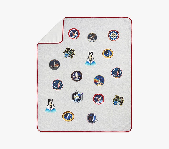 Astronaut Mission Patch Kid Throw Blanket