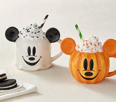 NEW Disney Mickey shops Mouse Ghost Halloween Mug With Topper