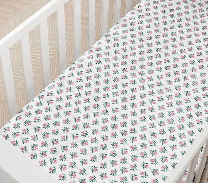 Roller Rabbit Rosebud Organic Crib Fitted Sheet