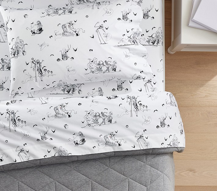 The Nightmare Before Christmas Organic Sheet Set &amp; Pillowcases