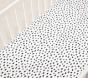 Brushstroke Dot Organic Crib Fitted Sheet