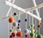 Primary Colors Felted Pom Pom Hanging Ceiling Mobile