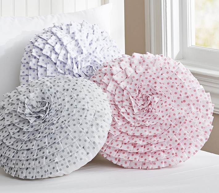 Ruffled Mini Dot Pillow