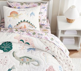 Pottery Barn Kids Warren Dinosaur Twin store Size Quilt