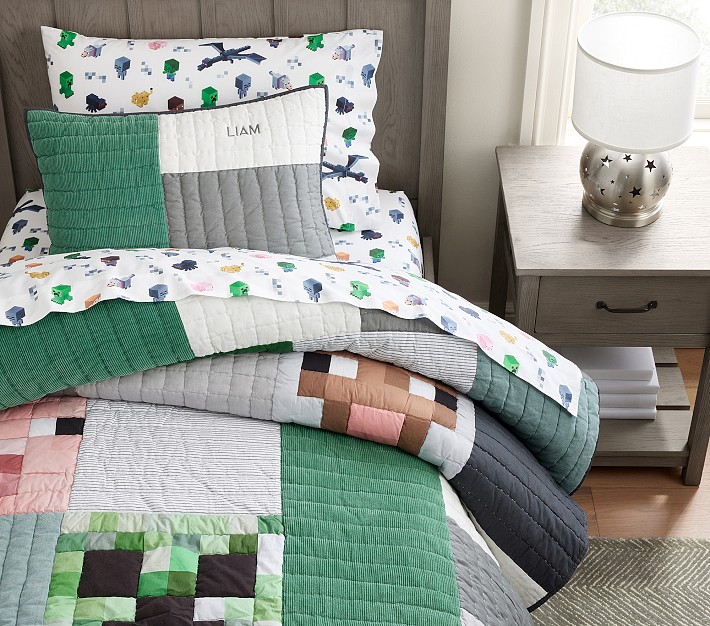 Minecraft&#8482; Patchwork Quilt &amp; Shams