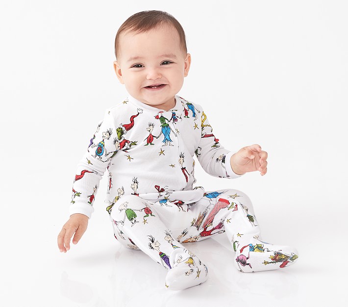 Grinch Baby Christmas Pajamas Pottery Barn Kids