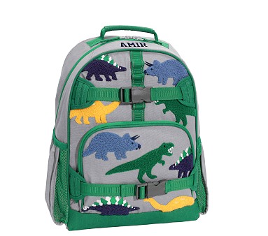 Mackenzie Gray Dinos Chenille Backpacks | Pottery Barn Kids Mackenzie Gray Dinos Chenille Backpacks | Pottery Barn Kids