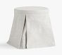 Madeline Vanity Stool, Evelyn Gray Slipcover Only