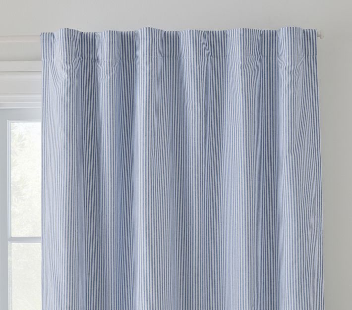 Pottery Barn kids check outlets plaid blackout curtain 44x84