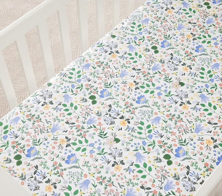 Rifle Paper Co. Bramble Fields Organic Crib Fitted Sheet