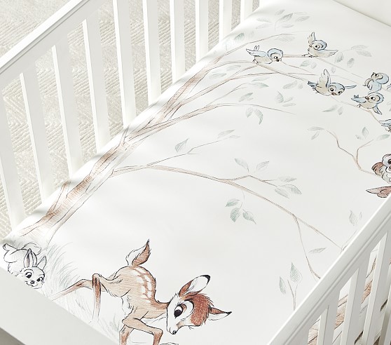 Disney Bambi Picture Perfect Organic Crib Fitted Sheet Pottery Barn Kids