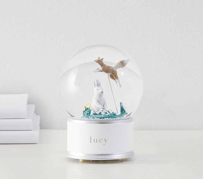 Ramona Bunny Musical Light-Up Snow Globe