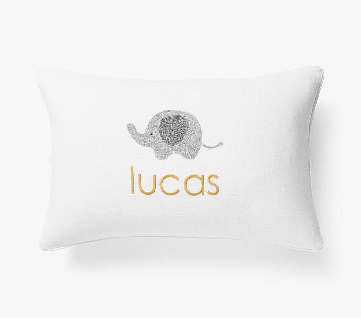 Elephant Icon Personalization Pillow Cover