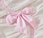 Pink Stripe Bow Baby Quilt