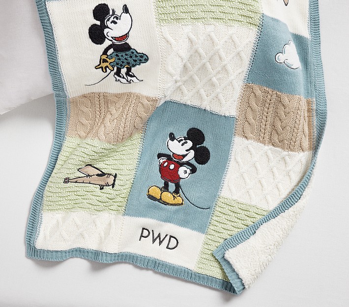 Disney Home x Sanderson Mickey Mouse Heirlooom Baby Blanket