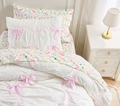 Stripe Bow Comforter & Shams