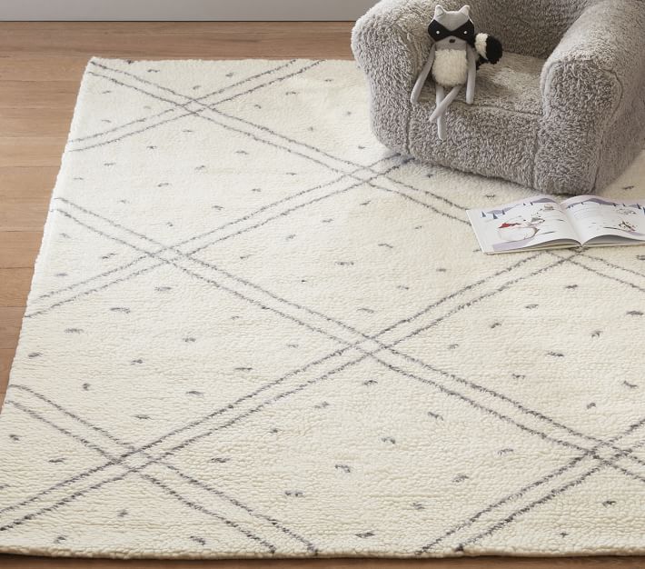 Pottery Barn Kids retailer Moroccan Flecked Wool Shag Rug