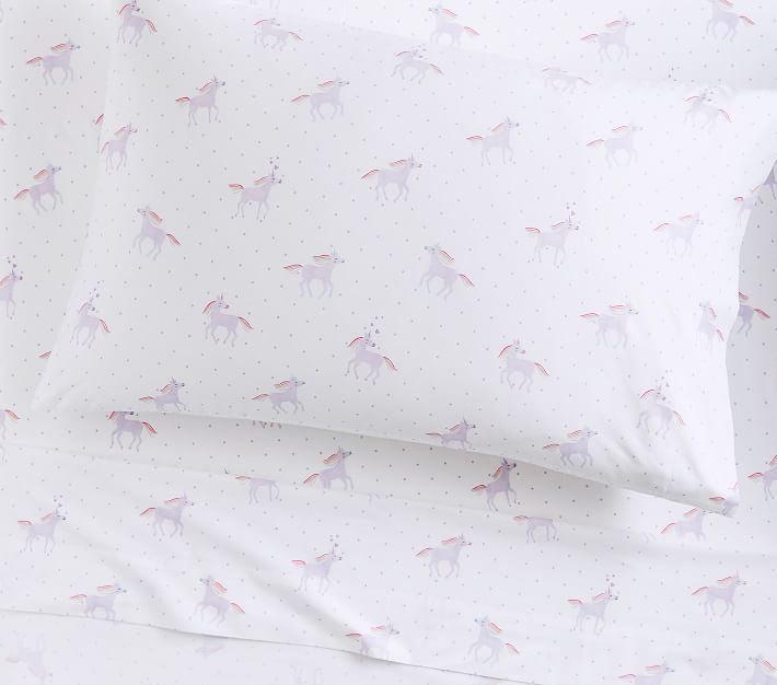 Store Pottery Barn Rainbow Unicorn Quilt Bedding Set