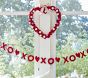 Valentines Pom Pom Heart Wreath