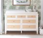 Ava Regency Caned 7-Drawer Dresser &amp; Topper (56w x 19d&quot;)