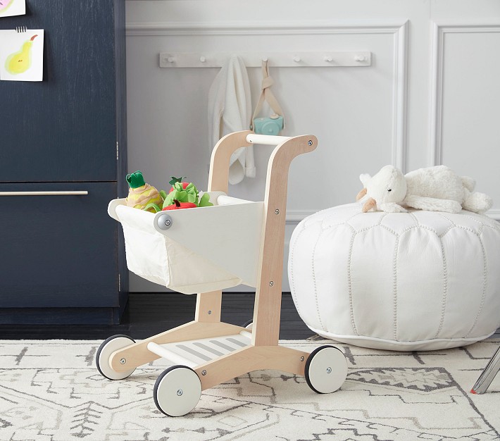 Kids wooden shopping cart online