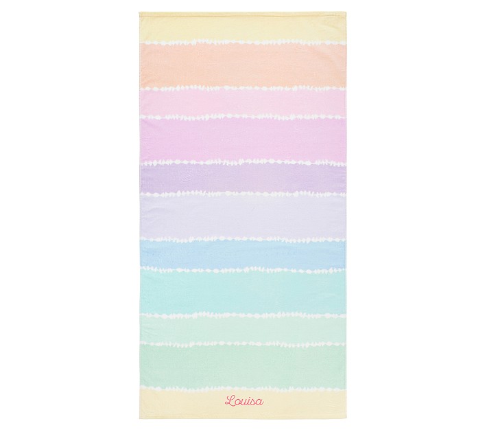 Stripe Tie-Dye Kid Beach Towel