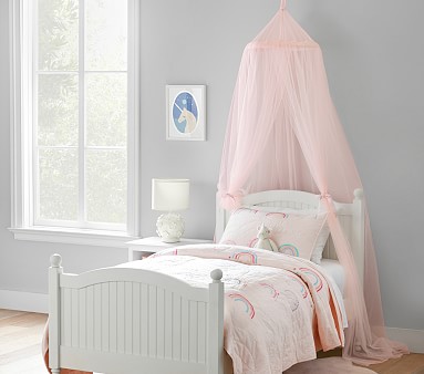 Pottery barn tulle canopy discount