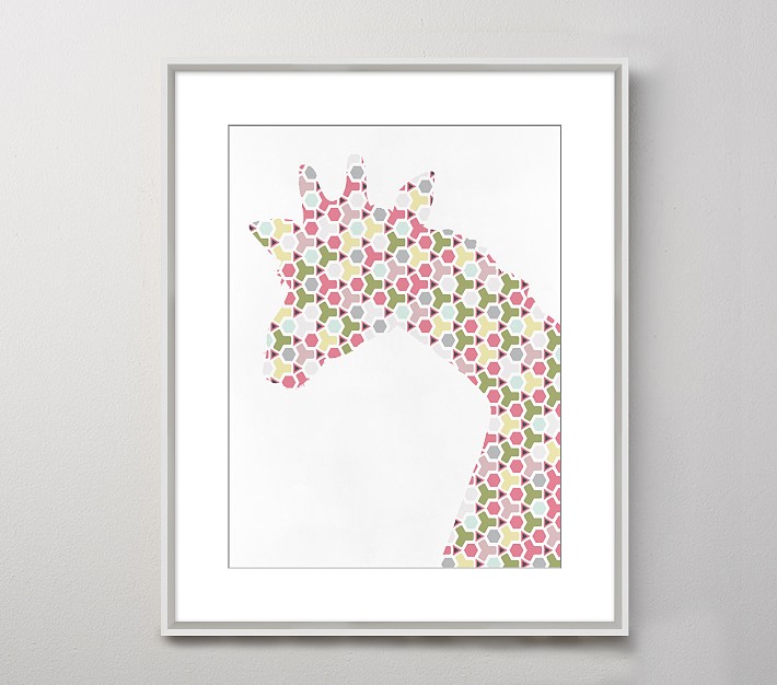 Giraffe Pattern IV Framed Art