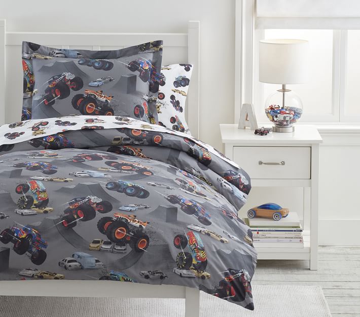 Hot Wheels Monster Trucks Organic Sheet Set Pillowcases Pottery Barn Kids