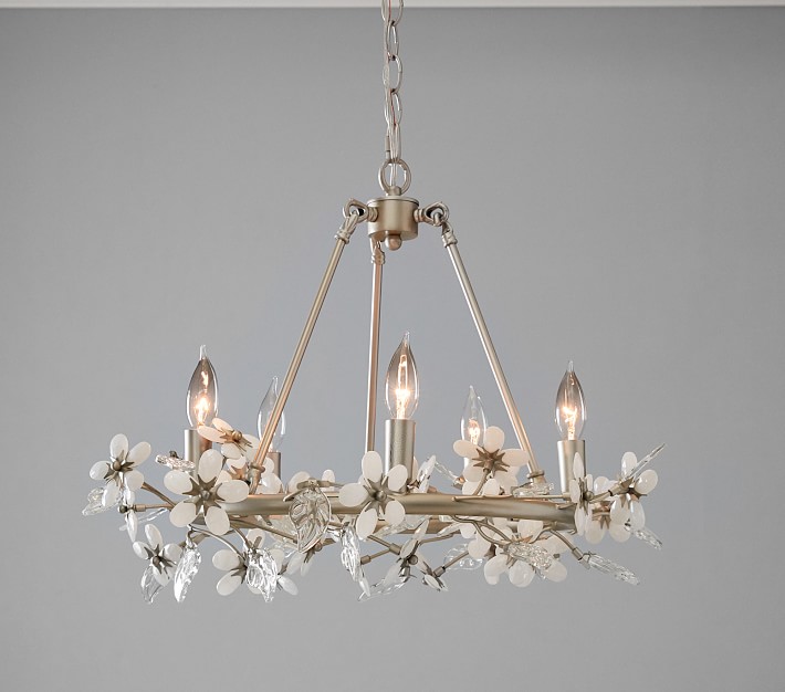 Grace White Flower Chandelier