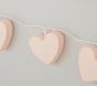 Paper Mache Heart String Lights