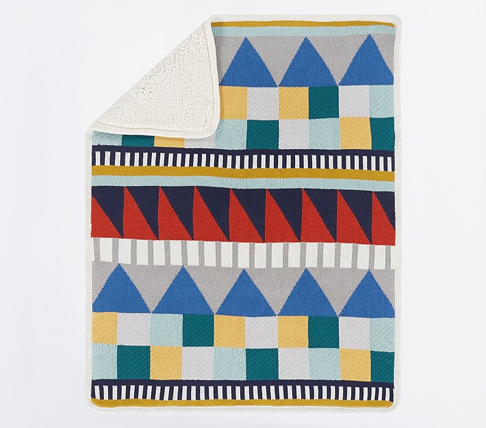 west elm x pbk Knit Cotton Geometric Baby Blanket