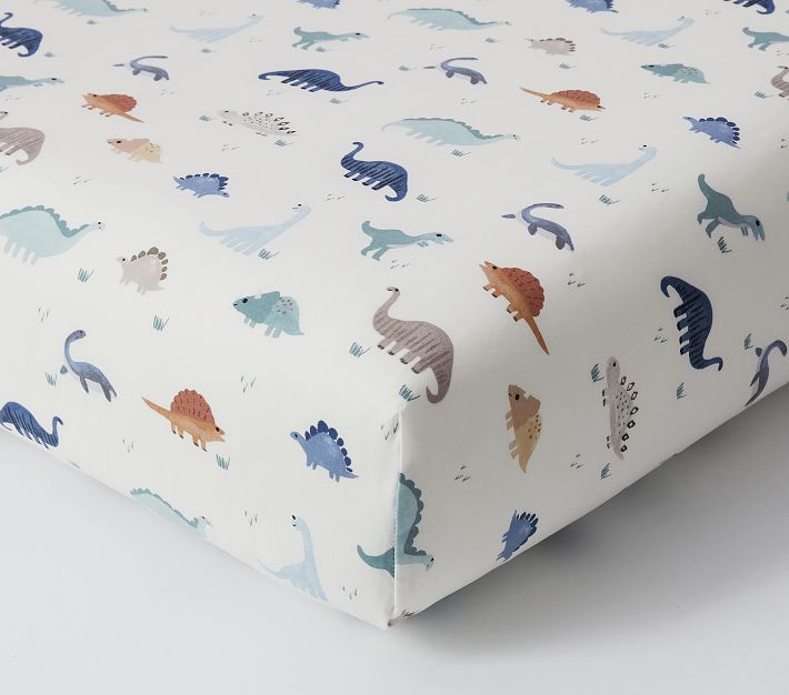 Dillon Dino Organic Crib Fitted Sheet Pottery Barn Kids