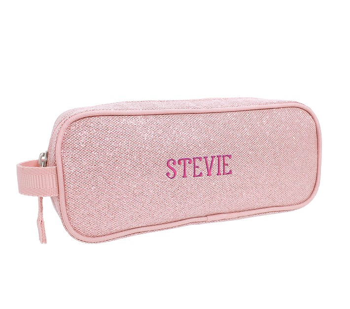 Mackenzie Pink Sparkle Glitter Pencil Case