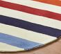 Rainbow Rugby Stripe Round Rug