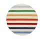 Rainbow Rugby Stripe Round Rug