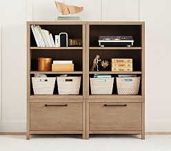 Charlie 2 x 2 Bookcase With Drawer Base Wall Storage System