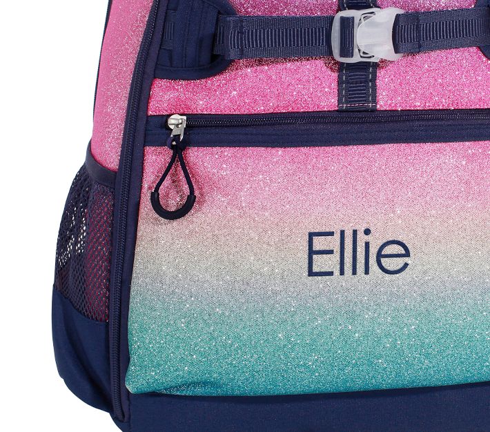 Pottery newest Barn Mackenzie Rainbow Ombre Sparkle Glitter Backpack Lunchbox