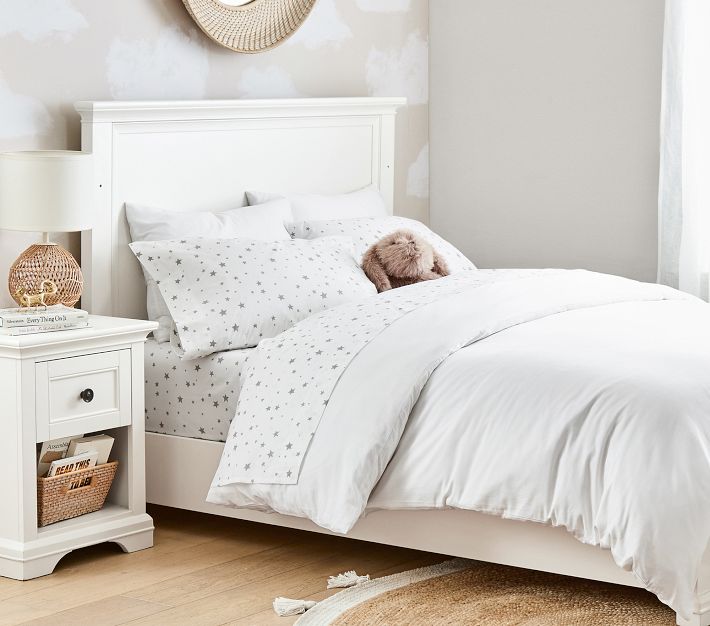 Organic Shining Star Glow in the Dark Kids Sheet Set Pottery Barn Kids
