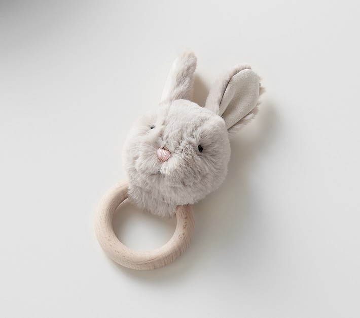 Bunny Plush Critter Rattle