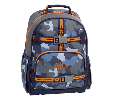 Glow in the Dark Camo Blue Gray Mackenzie RPET Small Backpack